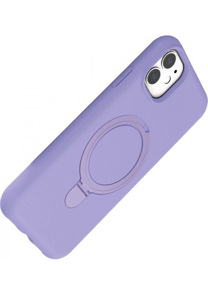 Apple iPhone 11 Regal Magsafe Standlı Kapak - Lila modelleri