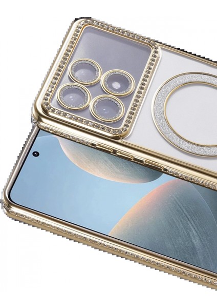 Xiaomi Poco X6 Pro Joke Simli Magneticsafe Kılıf - Gold fiyatları
