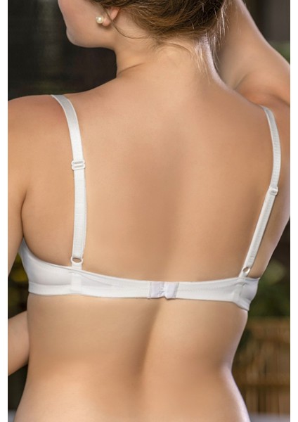 Günlük Kullanıma Uygun Ekru Zincir Aksesuarlı Yarım Push-Up Sütyen,destekli, Düşük Dekolte Uyumlu fiyatları