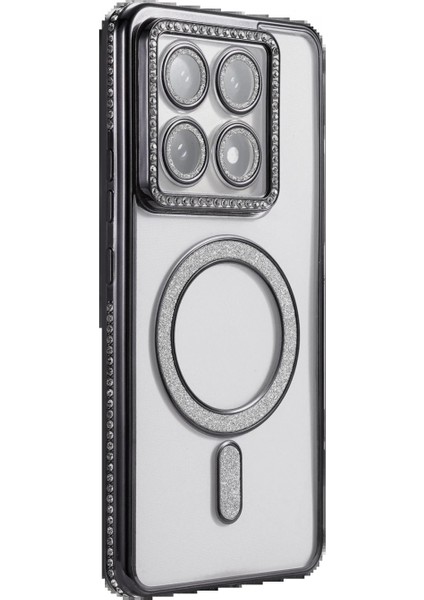 Xiaomi Mi 14T Pro Joke Simli Magneticsafe Kılıf - Siyah modelleri