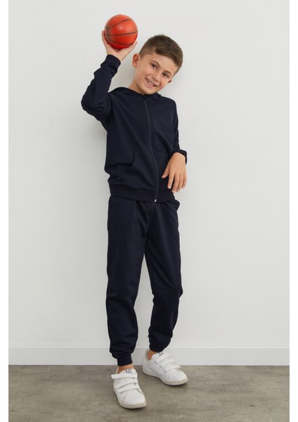 Kapüşonlu Fermuarlı Unisex Çocuk Eşofman Takımı modelleri