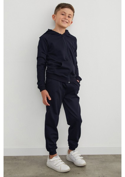 Kapüşonlu Fermuarlı Unisex Çocuk Eşofman Takımı fırsatları
