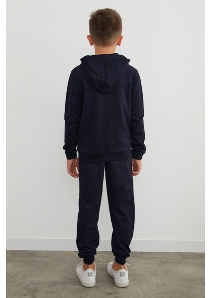 Kapüşonlu Fermuarlı Unisex Çocuk Eşofman Takımı