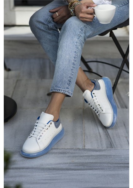 Tonny Kadın Beyaz Mavi Aır Taban Sneaker