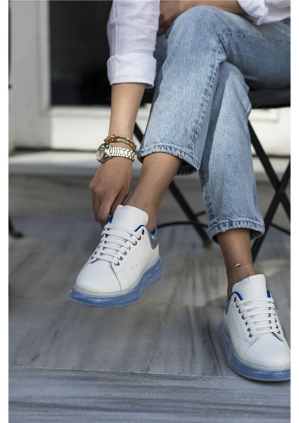 Tonny Kadın Beyaz Mavi Aır Taban Sneaker fırsatları