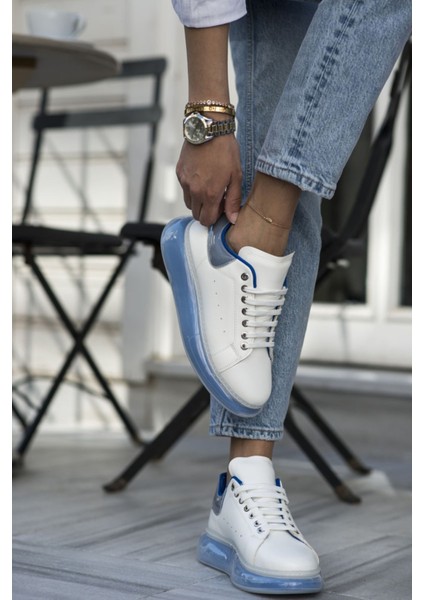 Tonny Kadın Beyaz Mavi Aır Taban Sneaker