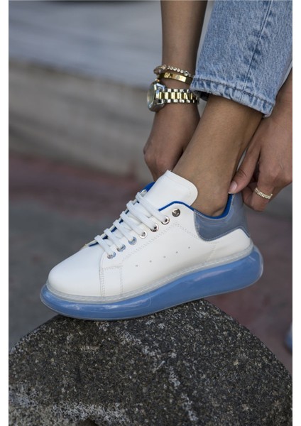 Tonny Kadın Beyaz Mavi Aır Taban Sneaker