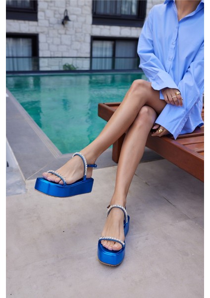 Disco Kadın Fusya Taş Detay Sandalet indirimleri