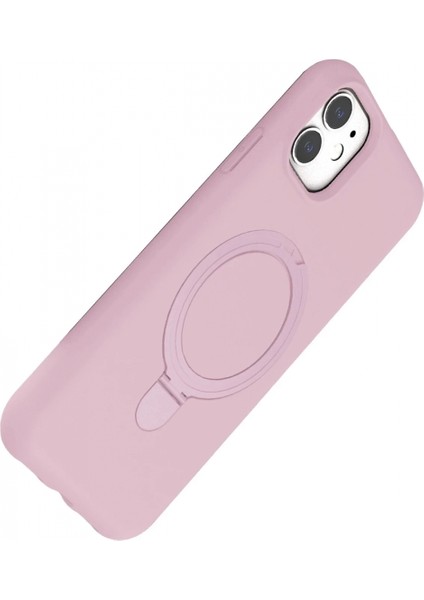 Apple iPhone 11 Regal Magsafe Standlı Kapak - Açık Pembe modelleri