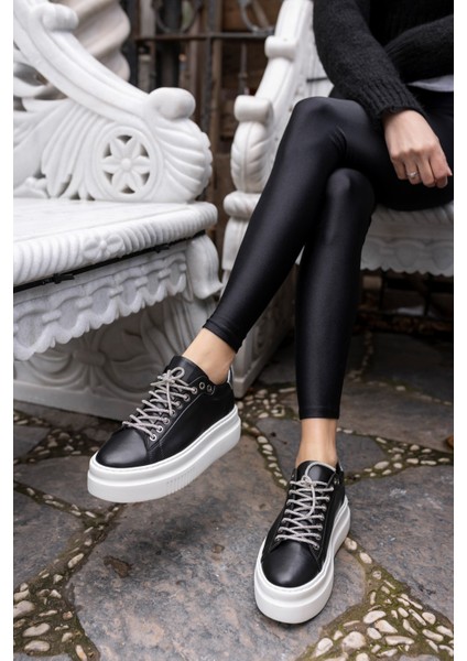 Ojjo Kadın Su Yeşili Taş Detay Sneaker