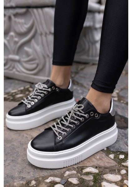 Ojjo Kadın Su Yeşili Taş Detay Sneaker