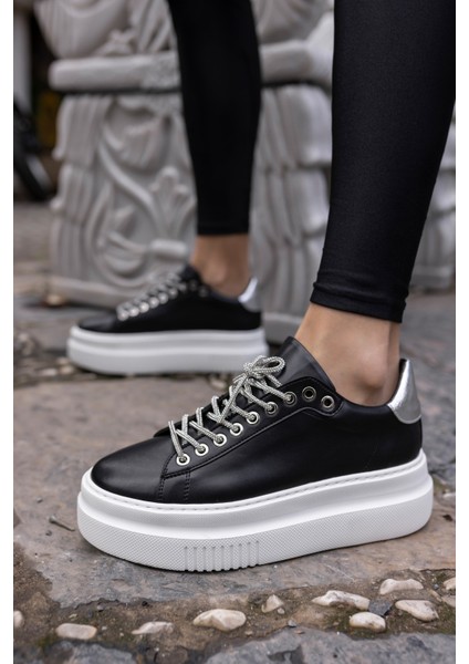 Ojjo Kadın Su Yeşili Taş Detay Sneaker