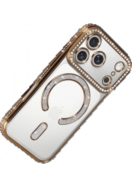 Apple iPhone 17 Pro Joke Simli Magneticsafe Kılıf - Gold fırsatları