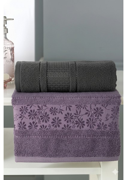 Blesso Aile Bornoz Seti 5 Parça Mürdüm-Antrasit fiyatları