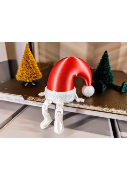 Mafsallı Hareketli Yılbaşı Masa Süsü Biblo Dekor Noel Baba Özel Üretim (2 Adet )