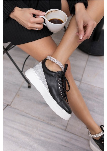 Oscar Kadın Siyah Bılek Taş Detay Sneaker modelleri