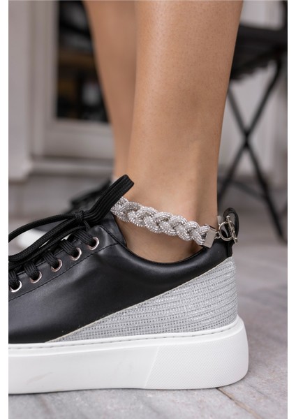 Oscar Kadın Siyah Bılek Taş Detay Sneaker
