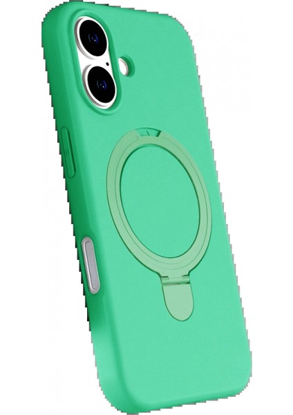 Apple iPhone 17 Regal Magsafe Standlı Kapak - Yeşil modelleri