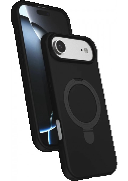 Apple iPhone 17 Air Regal Magsafe Standlı Kapak - Siyah