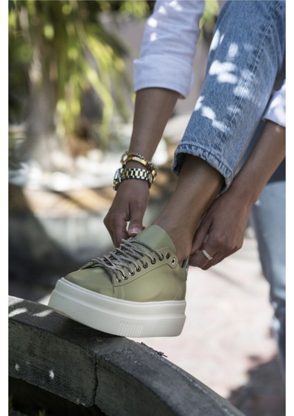 Ojjo Kadın Su Yeşili Taş Detay Sneaker indirimleri