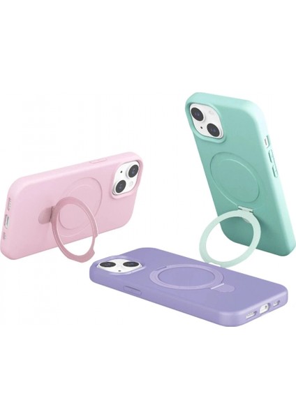 Apple iPhone 15 Regal Magsafe Standlı Kapak - Açık Pembe indirimleri