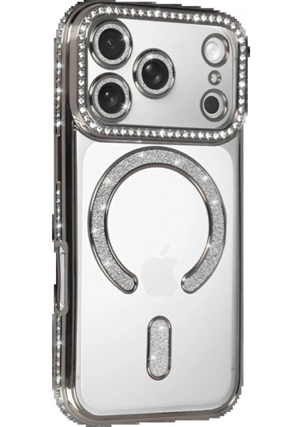 Apple iPhone 17 Pro Max Joke Simli Magneticsafe Kılıf - Gümüş fiyatları