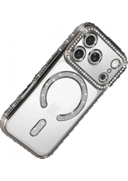 Apple iPhone 17 Pro Max Joke Simli Magneticsafe Kılıf - Gümüş fırsatları