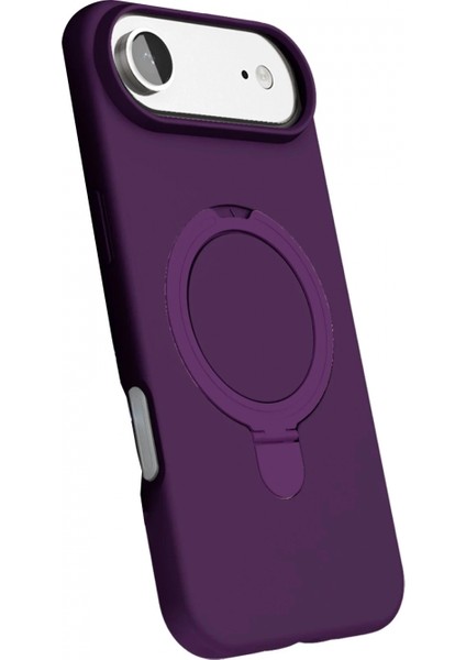 Apple iPhone 17 Air Regal Magsafe Standlı Kapak - Derin Mor modelleri