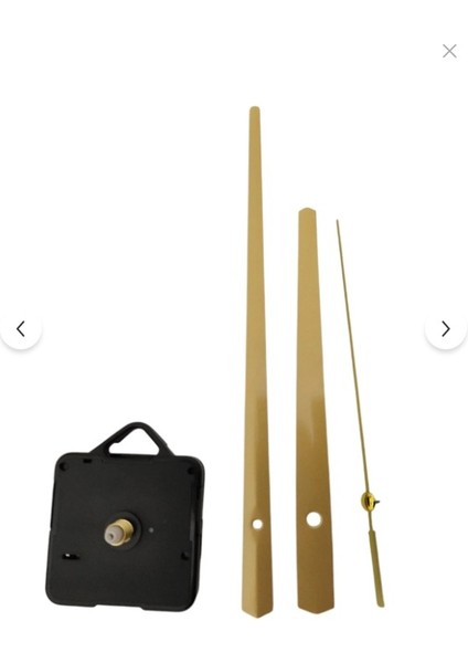 Duvar Saati Mekanizması 22 mm Şaft, Sessiz Çalışır Akar, Akrep-Yelkovan-Saniye-(Askılı)