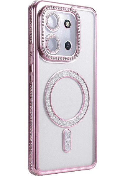 Xiaomi Redmi 15C 4g Joke Simli Magneticsafe Kılıf - Pembe modelleri