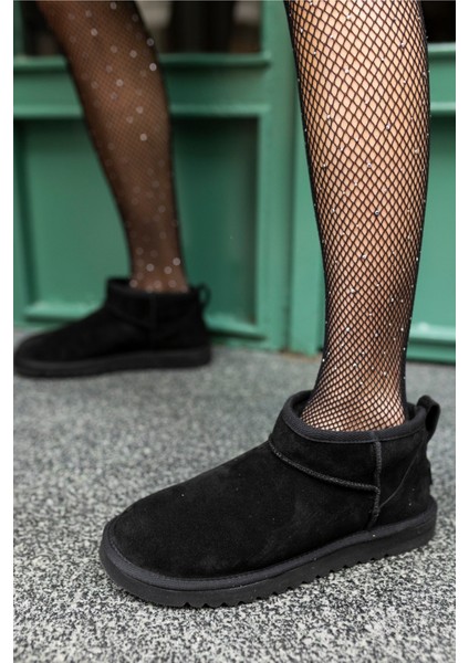 Joyy Kadın W Classıc Gri Gercek Suet Ultra Mini Bot fırsatları