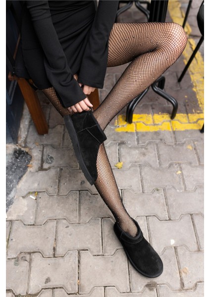 Joyy Kadın W Classıc Gri Gercek Suet Ultra Mini Bot