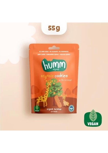 Bfs Humm Organik Vegan Portakallı Kurabiye 55 gr