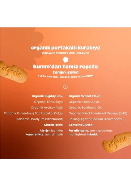 Bfs Humm Organik Vegan Portakallı Kurabiye 55 gr fırsatları
