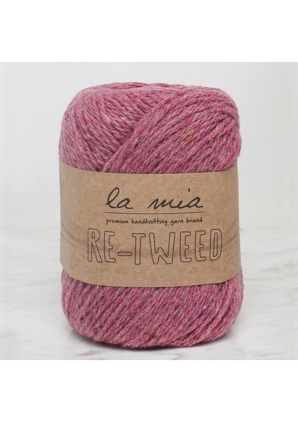 La Mia Re-Tweed Gül Kurusu Melanj El Örgü Ipi - L140 - 34417