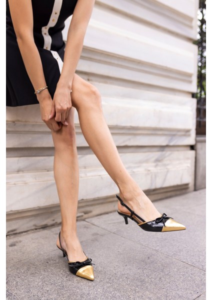 Süsse Kadin Siyah Gumus Alcak Topuklu Sandalet fırsatları