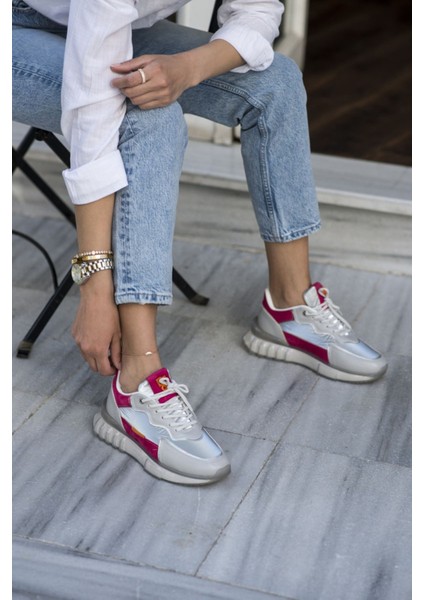 Teresa Kadın Gri Fusya Airtaban Sneaker