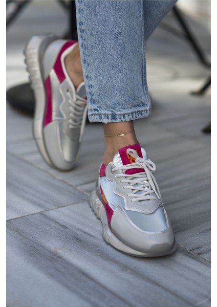 Teresa Kadın Gri Fusya Airtaban Sneaker