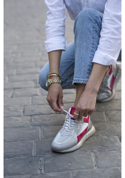Teresa Kadın Gri Fusya Airtaban Sneaker