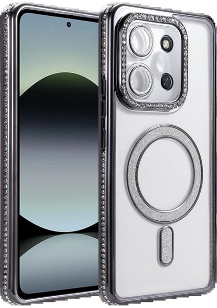 Xiaomi Redmi 15C 4g Joke Simli Magneticsafe Kılıf - Siyah