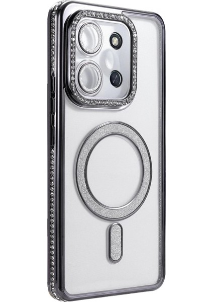 Xiaomi Redmi 15C 4g Joke Simli Magneticsafe Kılıf - Siyah modelleri