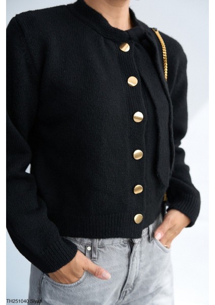 Kadın Selanik Örgü Basıc Triko Hırka