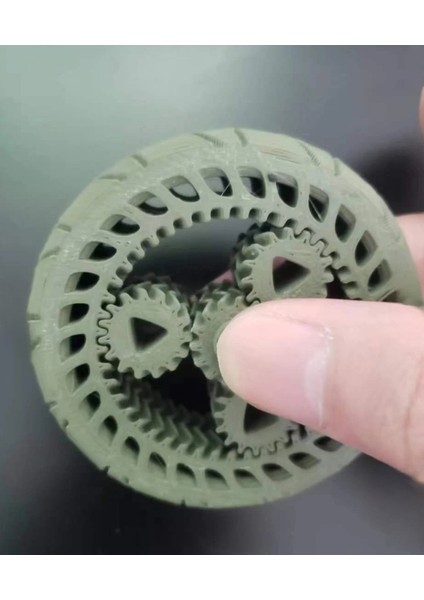 Stres Çarkı Planet Dişli Mekanizma – Pla Malzeme (6.5 Cm, Siyah/beyaz/gümüş Gri) 3D Yazıcı