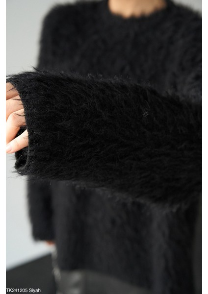 Paıge Tüylü Uzun Kollu Kazak modelleri