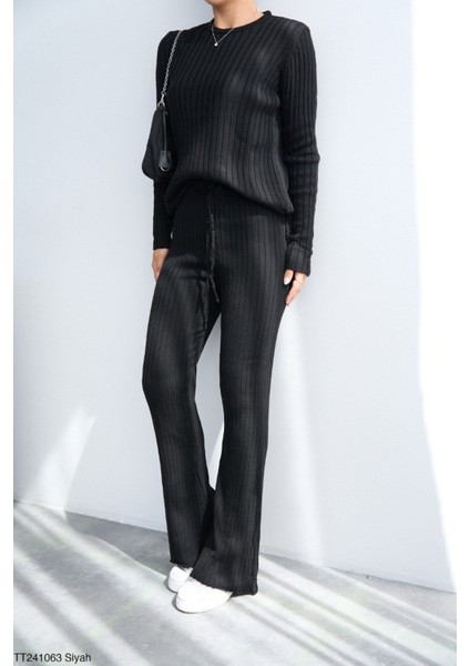 Kadın Triko Pantolon Kazak Ikili Takım