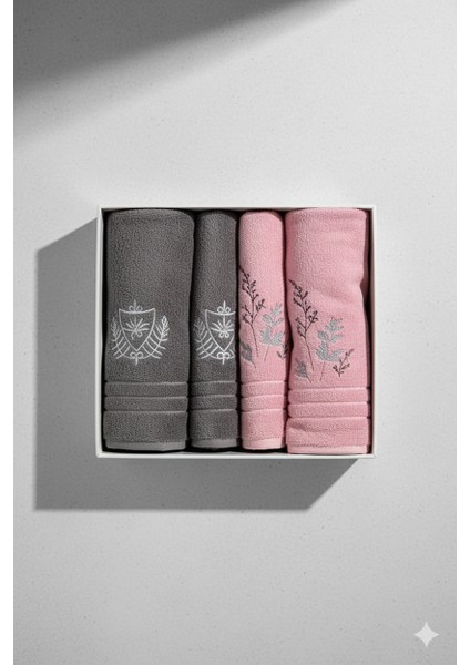 Lefa Best Set (Hamam Takımı) Pembe-Antrasit