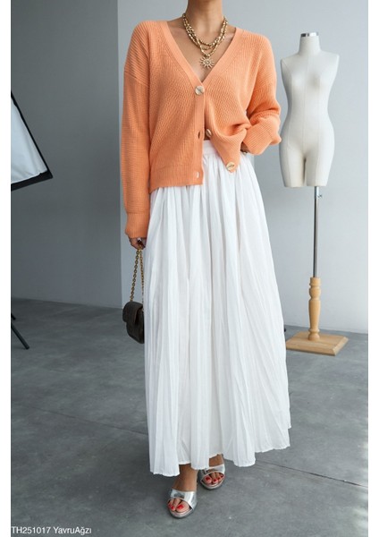 Kadın Düğmeli Standart Beden Salaş Hırka modelleri