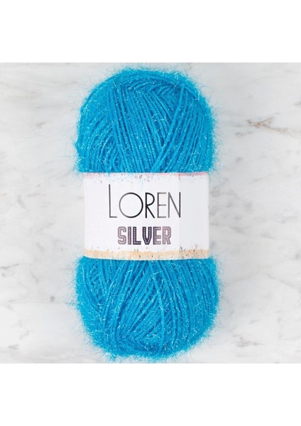 Loren Silver Mavi El Örgü Ipi - RS0003 - 34090