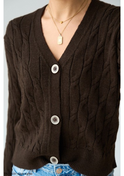 Kadın Selanik Örgü Basıc Triko Hırka