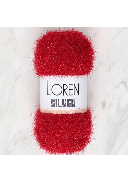 Loren Silver Bordo El Örgü Ipi - RS0024 - 34088
